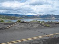 Colorado Road Landscape: Serene Lake Views