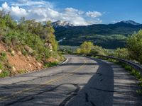 Colorado Road with Pikes Peak Landscape