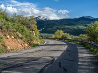 Colorado Road with Pikes Peak Landscape