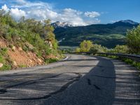 Colorado Road with Pikes Peak Landscape