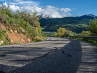 Colorado Road with Pikes Peak Landscape