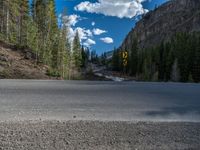 Colorado Road: Profile View with Mountain Shadow