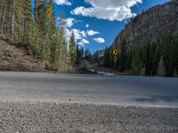 Colorado Road: Profile View with Mountain Shadow