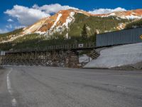 Colorado Road: Snowy Forest and Mountain