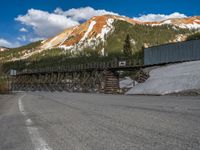 Colorado Road: Snowy Forest and Mountain