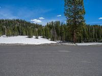 Colorado Road: Snowy Mountains and Lake