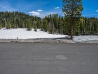 Colorado Road: Snowy Mountains and Lake