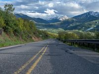 A Rural Road in Colorado: Aspen Trees and Pikes Peak