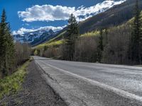 Scenic Road in Colorado: Mountains and Clouds