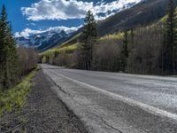 Scenic Road in Colorado: Mountains and Clouds