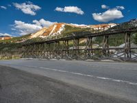 Snow-Covered Road in Colorado Landscape