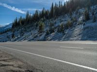 Snow Covered Road in Colorado, USA