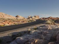 Colorado USA Dawn Road in Desert Mountain