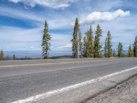 Colorado, USA: A Scenic Landscape Road with Clouds