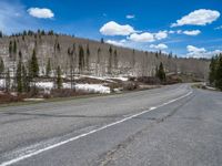 Colorado Winter Landscape: A Snowy Road