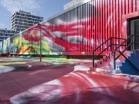 Colorful Graffiti Mural in Berlin's Art District