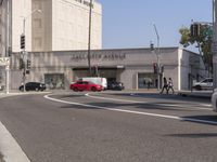 this is an image of a commercial street corner in the city of la jolla