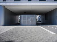 Concrete Building in Berlin, Germany with Parking