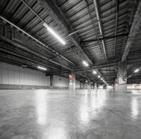 Concrete Parking Lot with Low Ceiling