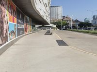 Concrete Road and Asphalt in Downtown