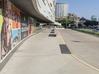 Concrete Road and Asphalt in Downtown