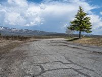 Concrete Road to Campground by the Lake in Utah