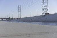 Concrete Road Along the Los Angeles River