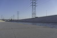 Concrete Road Along the Los Angeles River