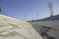 Concrete Street by the Los Angeles River: A Hub of Infrastructure