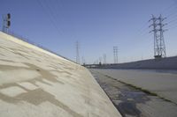 Concrete Street by the Los Angeles River: A Hub of Infrastructure