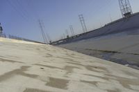 Concrete Street by the Los Angeles River: A Hub of Infrastructure