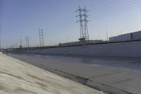 Concrete Street by the Los Angeles River: A Hub of Infrastructure