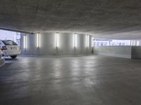 Concrete Wall in Parking Garage in Berlin