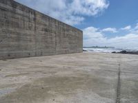 Concrete Wall in Porto, Portugal: Along the Coastal