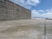 Concrete Wall in Porto, Portugal: Along the Coastal