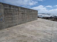 Concrete Wall in Porto, Portugal: Along the Coastal