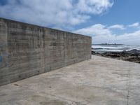 Concrete Wall in Porto, Portugal: Along the Coastal