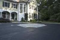 Connecticut Residential Area: Asphalt Walkway Leading to Home