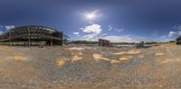 the outdoor arena is being remodeled and ready to be used as a sports field for the team