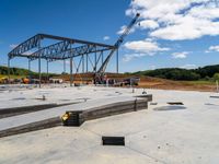 construction work in progress at the new library building under construction in tennessee, usa, july 19, 2012