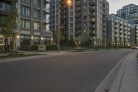 Contemporary Condominium in Toronto at Night with Light 001