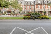 cross marks on the road in front of a beautiful mansion in the suburbs of st louis