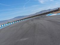 Curved Race Track: Asphalt Road in the USA