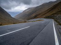 Curved Road in Austria's Gloomy Highlands