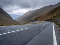 Curved Road in Austria's Gloomy Highlands