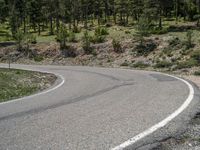 Curved Road in the Pyrenees of Spain