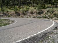 Curved Road in the Pyrenees of Spain