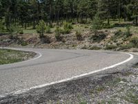 Curved Road in the Pyrenees of Spain