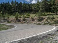 Curved Road in the Pyrenees of Spain