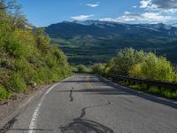 Curved Road in Rural Colorado, USA